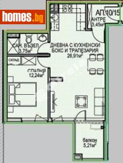 Двустаен, 67m² - Апартамент за продажба - 117688246
