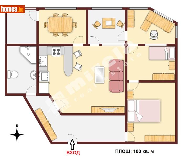 Тристаен, 100m² - Жк. Полигона, София - Апартамент под наем - МИРЕЛА - 117705441