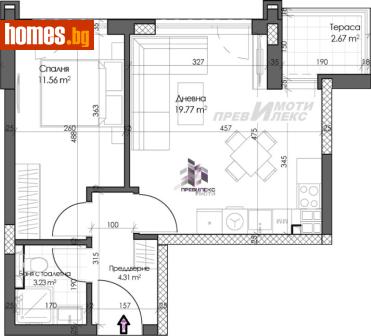 Двустаен, 61m² - Апартамент за продажба - 117705911