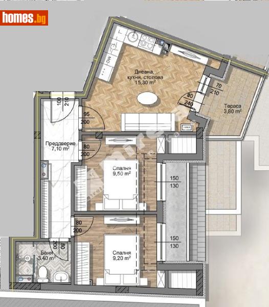Тристаен, 74m² - Жк. Овча Купел 2, София - Апартамент за продажба - МИРЕЛА - 117741134