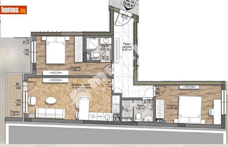 Тристаен, 93m² - Жк. Овча Купел 2, София - Апартамент за продажба - МИРЕЛА - 117741140