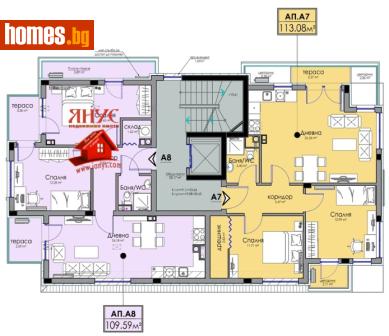 Тристаен, 113m² - Апартамент за продажба - 117741515