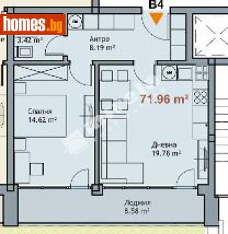 Двустаен, 72m² - Апартамент за продажба - 117765994