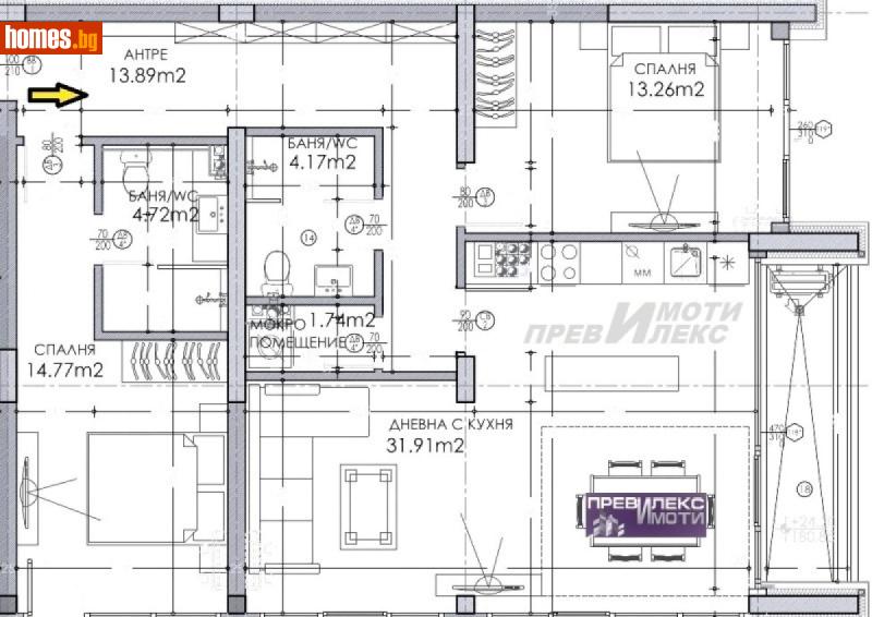 Тристаен, 149m² - Кв. Каменица , Пловдив - Апартамент за продажба - Превилекс имоти ЕООД - 117767355