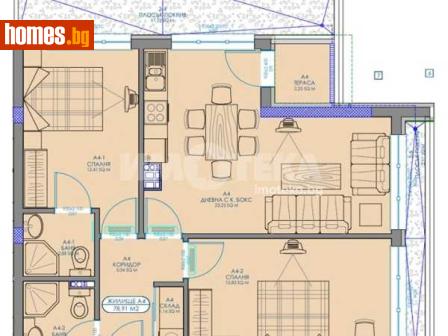 Тристаен, 108m² - Апартамент за продажба - 117784241