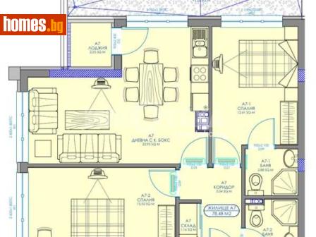 Тристаен, 104m² - Апартамент за продажба - 117784262