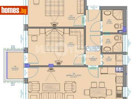 Тристаен, 102m² - Апартамент за продажба - 117784269