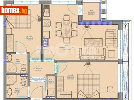 Тристаен, 96m² - Апартамент за продажба - 117784330