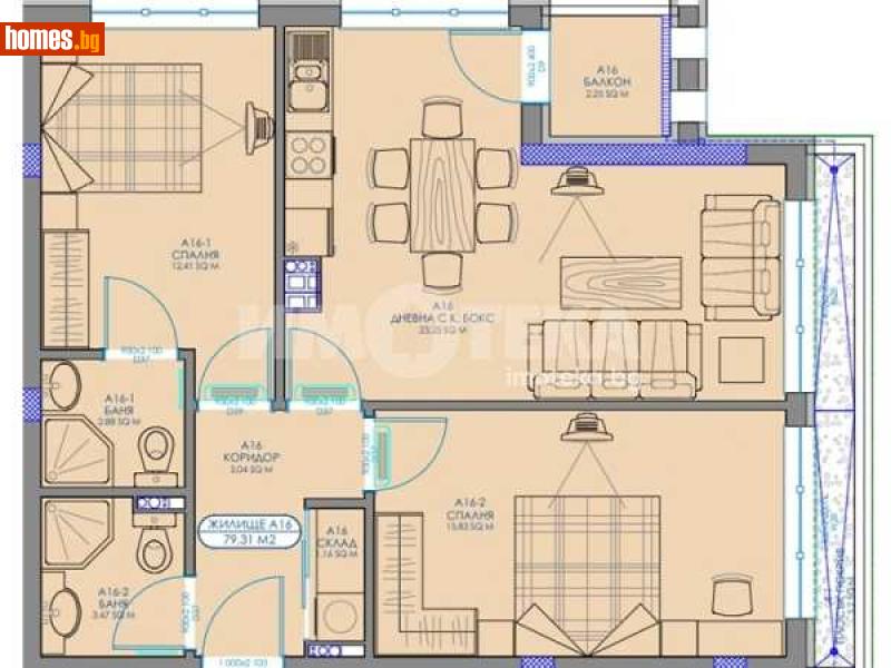 Тристаен, 96m² - Жк. Обеля 2, София - Апартамент за продажба - ИМОТЕКА АД - 117784330