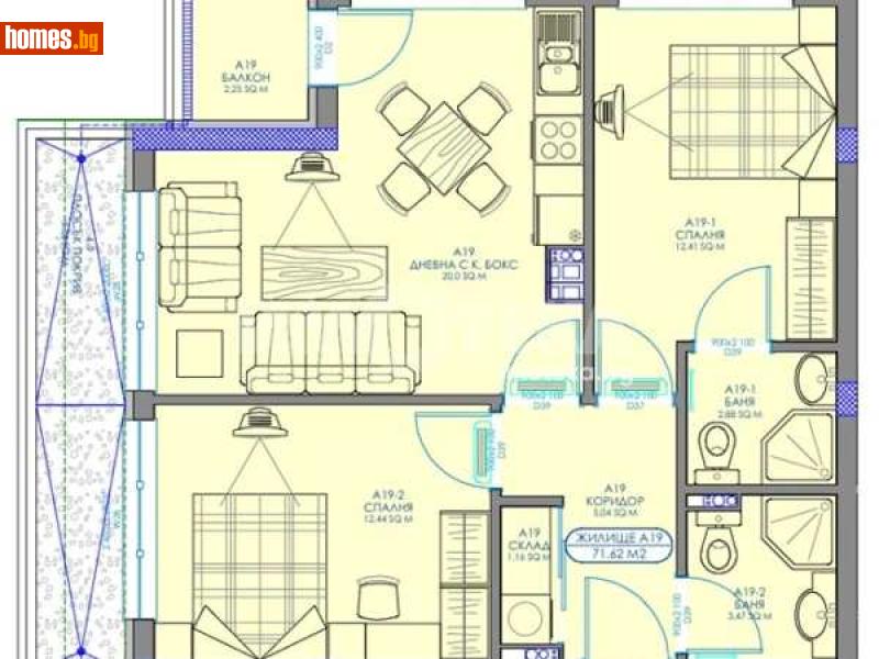 Тристаен, 91m² - Жк. Обеля 2, София - Апартамент за продажба - ИМОТЕКА АД - 117784351