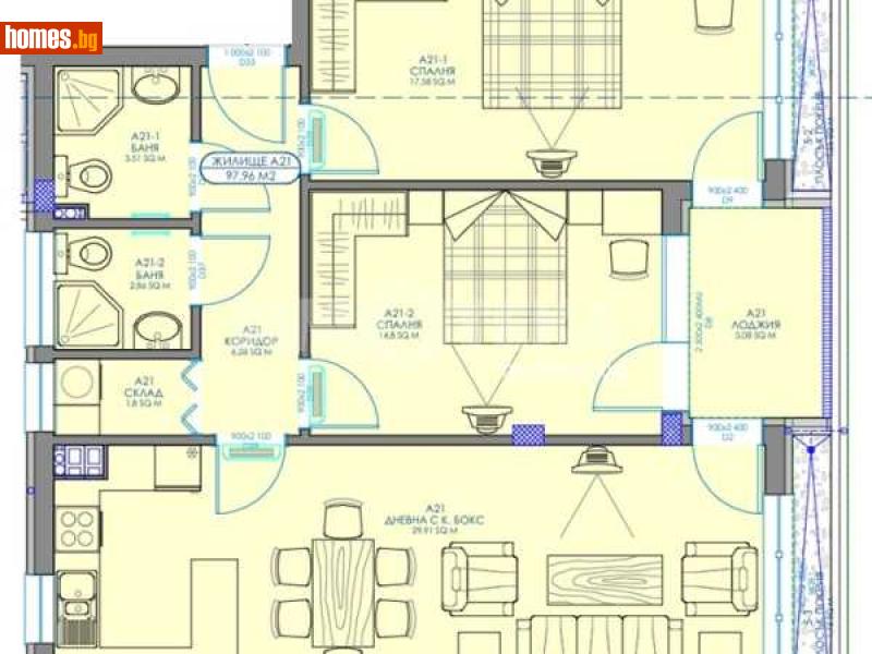 Тристаен, 117m² - Жк. Обеля 2, София - Апартамент за продажба - ИМОТЕКА АД - 117784365
