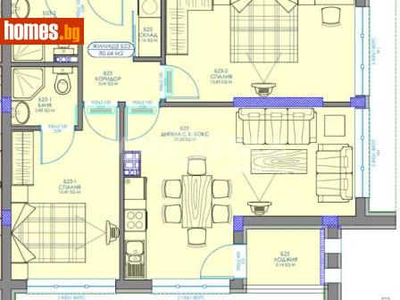 Тристаен, 70m² - Апартамент за продажба - 117784379