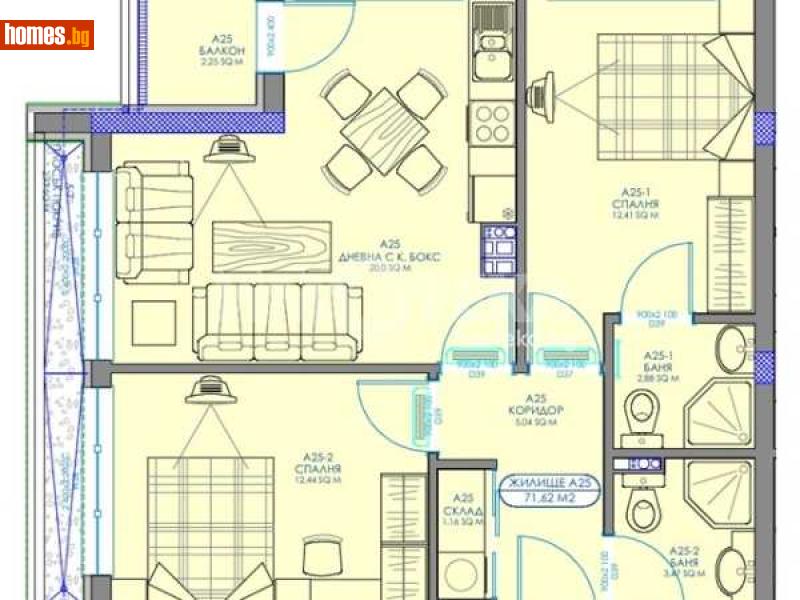 Тристаен, 87m² - Жк. Обеля 2, София - Апартамент за продажба - ИМОТЕКА АД - 117784393