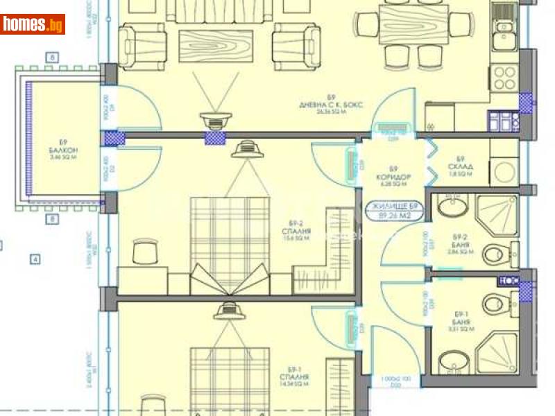 Двустаен, 102m² - Жк. Обеля 2, София - Апартамент за продажба - ИМОТЕКА АД - 117784505