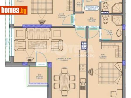 Тристаен, 101m² - Апартамент за продажба - 117784540