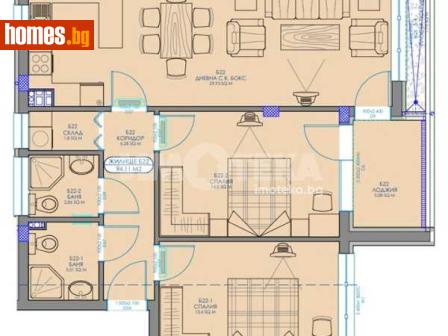 Тристаен, 96m² - Апартамент за продажба - 117784596