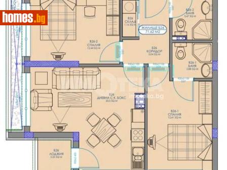 Тристаен, 87m² - Апартамент за продажба - 117784624