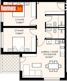 Тристаен, 103m² - Апартамент за продажба - 117802042