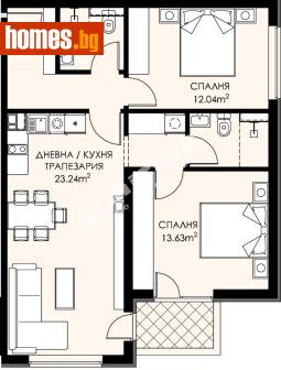 Тристаен, 95m² - Апартамент за продажба - 117802066