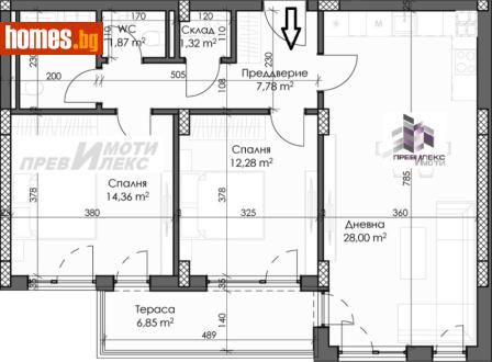 Тристаен, 108m² - Апартамент за продажба - 117814943