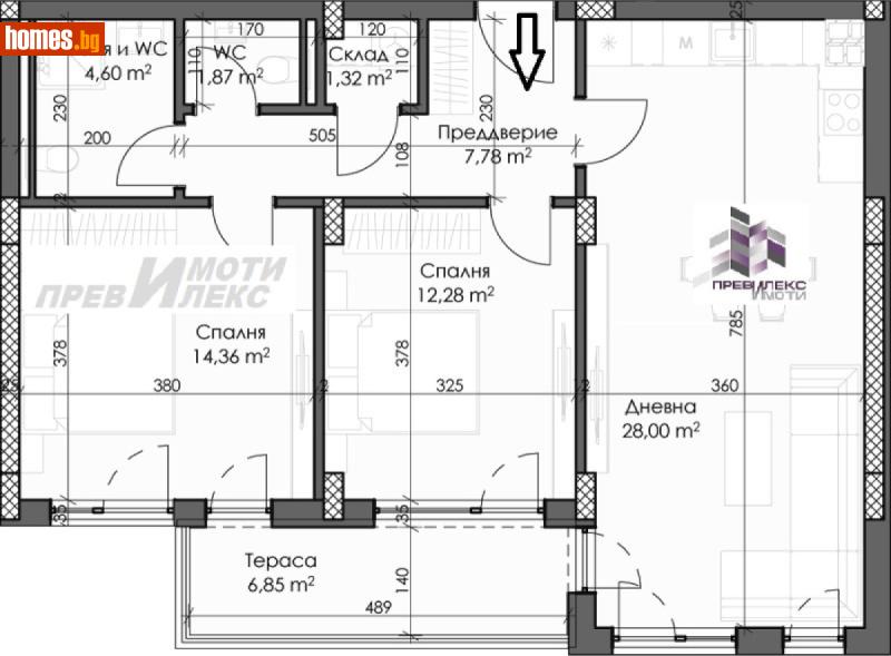 Тристаен, 108m² - Кв. Каменица , Пловдив - Апартамент за продажба - Превилекс имоти ЕООД - 117814943