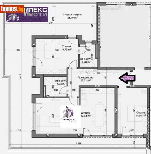 Тристаен, 183m² - Кв. Каменица , Пловдив - Апартамент за продажба - Превилекс имоти ЕООД - 117814961