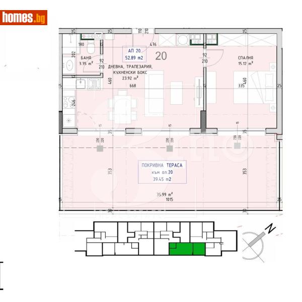 Двустаен, 61m² - Кв. Малинова Долина, София - Апартамент за продажба - 3mo офис Амалтея - 117832071