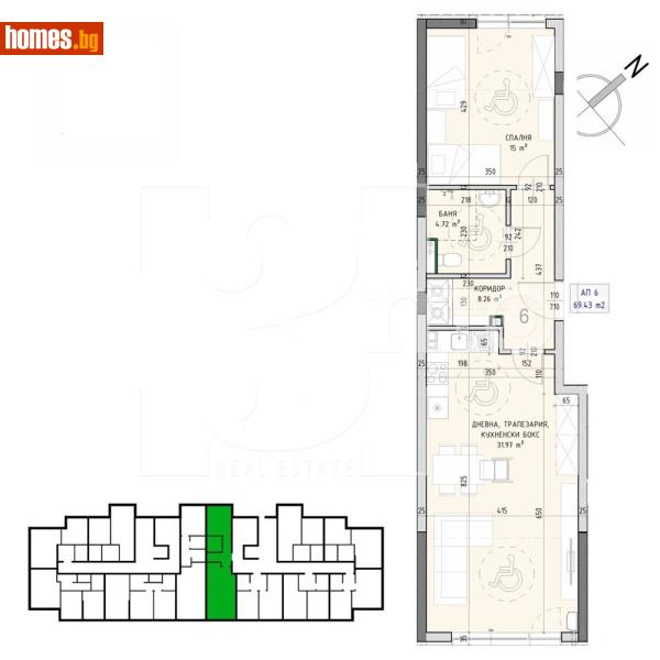 Двустаен, 79m² - Кв. Малинова Долина, София - Апартамент за продажба - 3mo офис Амалтея - 117832073