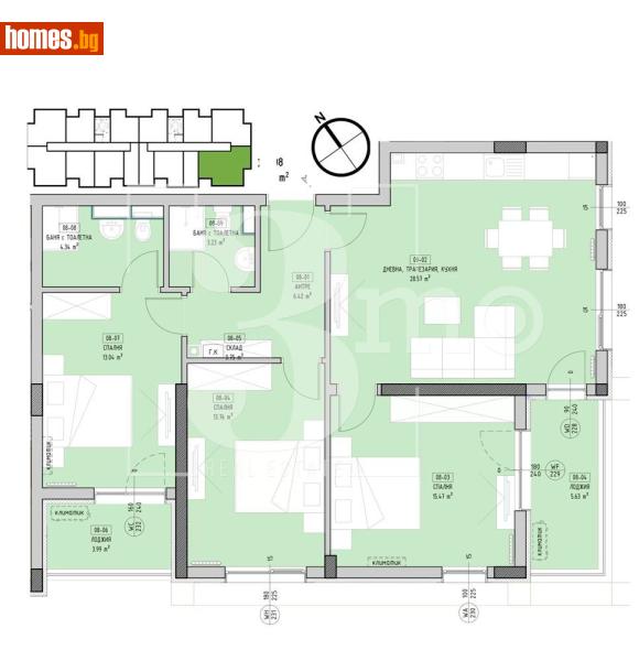 Четиристаен, 135m² - Кв. Малинова Долина, София - Апартамент за продажба - 3mo офис Амалтея - 117844178