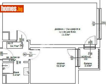 Двустаен, 63m² - Апартамент за продажба - 117845018