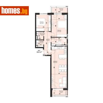 Тристаен, 123m² - Апартамент за продажба - 117845070