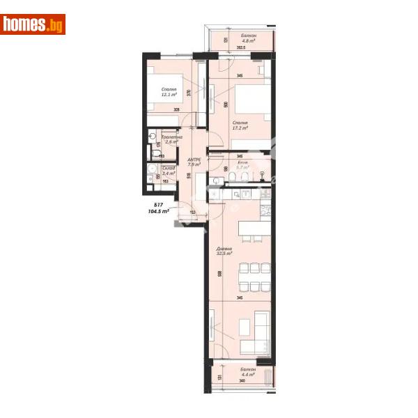 Тристаен, 87m² - Кв. Кръстова Вада, София - Апартамент за продажба - МИРЕЛА - 117845070