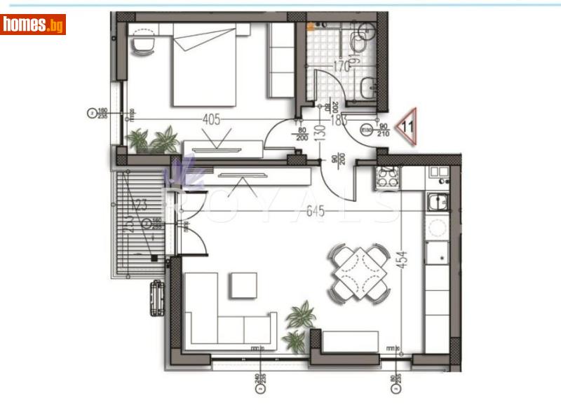 Двустаен, 82m² - Жк. Изгрев, Варна - Апартамент за продажба - РОЯЛС - 117854246