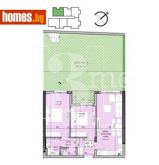 Тристаен, 198m² - Апартамент за продажба - 117860627