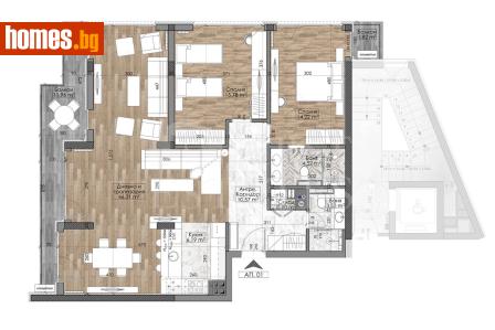 Тристаен, 145m² - Апартамент за продажба - 117890747