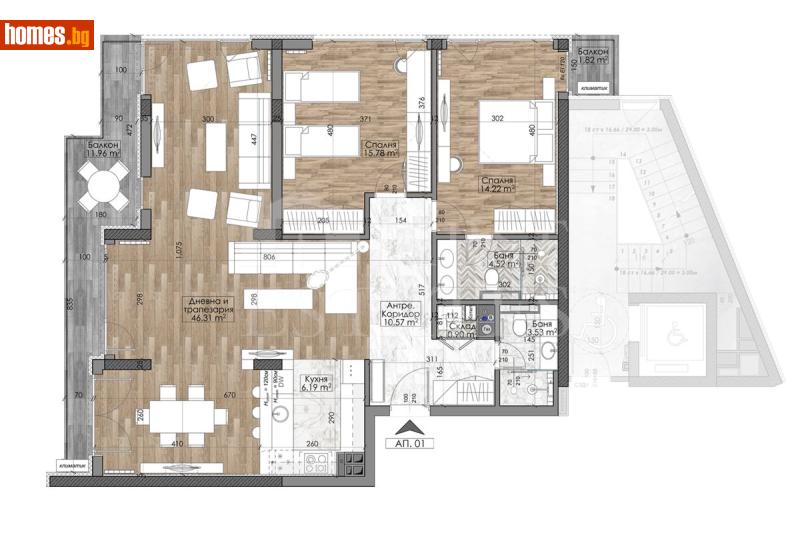 Тристаен, 145m² - Кв. Манастирски Ливади, София - Апартамент за продажба - Фърст Естейтс  - 117890747
