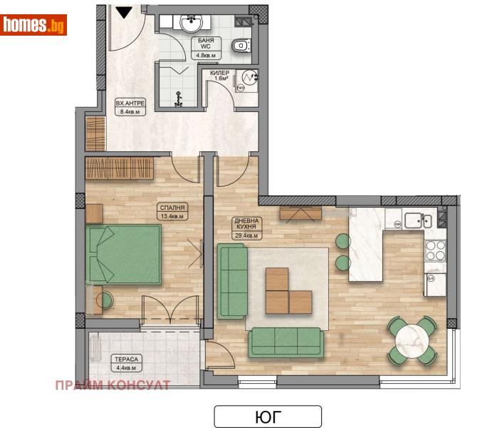Двустаен, 85m² - Кв. Кършияка, Пловдив - Апартамент за продажба - ПРАЙМ КОНСУЛТ - 117901394