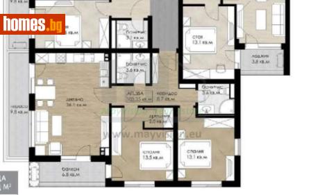 Тристаен, 123m² - Апартамент за продажба - 117956088