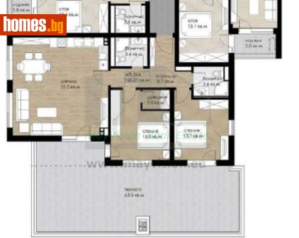 Тристаен, 190m² - Апартамент за продажба - 117956095