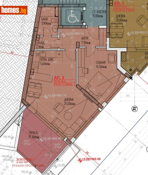 Двустаен, 95m² - Кв. Горубляне, София - Апартамент за продажба - Тракия Пропъртийс - 118009768