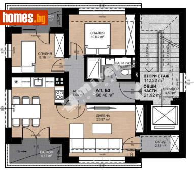 Тристаен, 122m² - Апартамент за продажба - 118045326