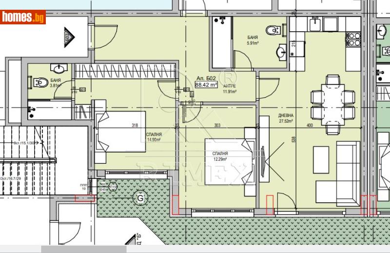Тристаен, 102m² - Кв. Манастирски Ливади, София - Апартамент за продажба - Римекс Имоти - 118061531
