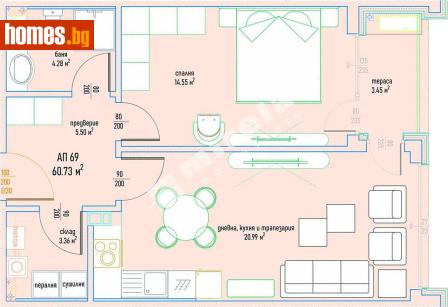 Двустаен, 73m² - Апартамент за продажба - 118081408