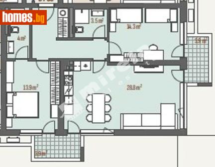 Тристаен, 115m² - Апартамент за продажба - 118098746