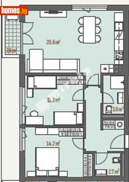 Тристаен, 101m² - Жк. Левски Г, София - Апартамент за продажба - МИРЕЛА - 118098838
