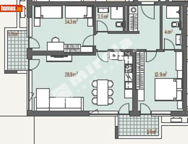 Тристаен, 115m² - Жк. Левски Г, София - Апартамент за продажба - МИРЕЛА - 118098896