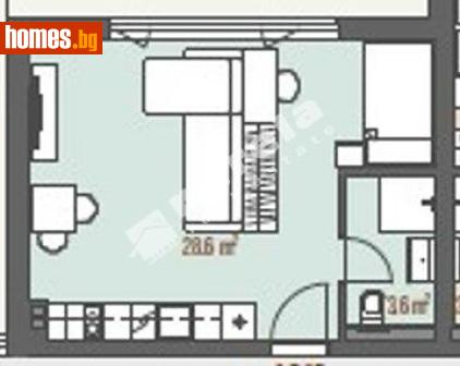 Едностаен, 44m² - Апартамент за продажба - 118098972