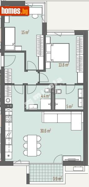 Тристаен, 109m² - Жк. Левски Г, София - Апартамент за продажба - МИРЕЛА - 118098978
