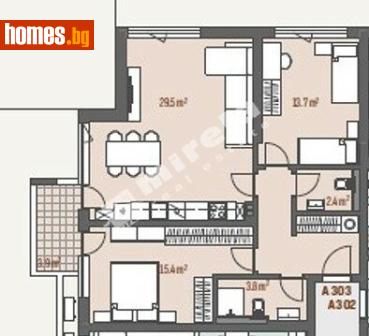 Тристаен, 107m² - Апартамент за продажба - 118098984