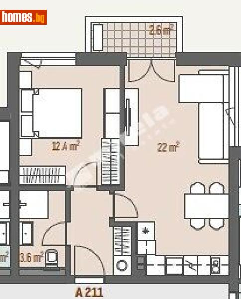 Двустаен, 64m² - Жк. Левски Г, София - Апартамент за продажба - МИРЕЛА - 118099051
